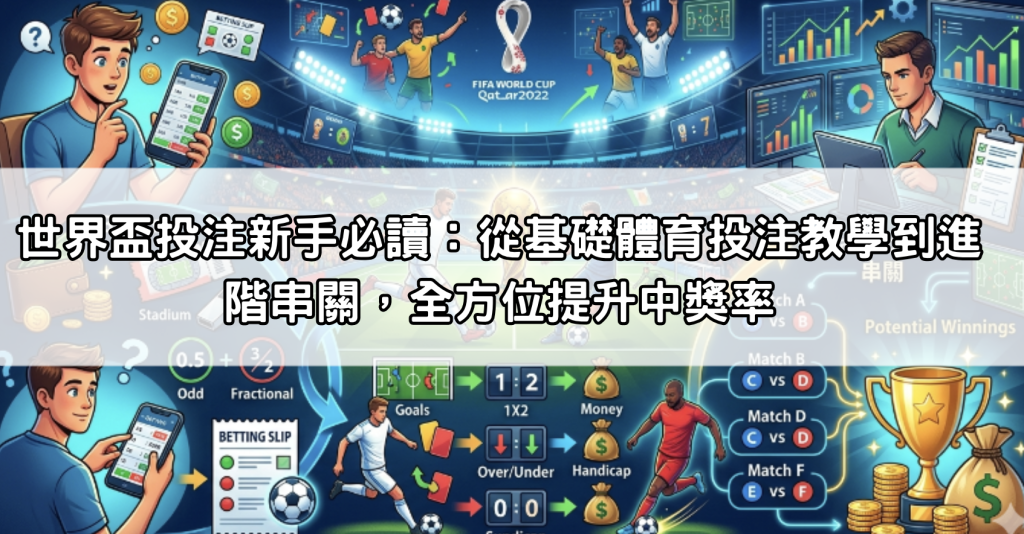 世界盃投注新手必讀：從基礎體育投注教學到進階串關，全方位提升中獎率